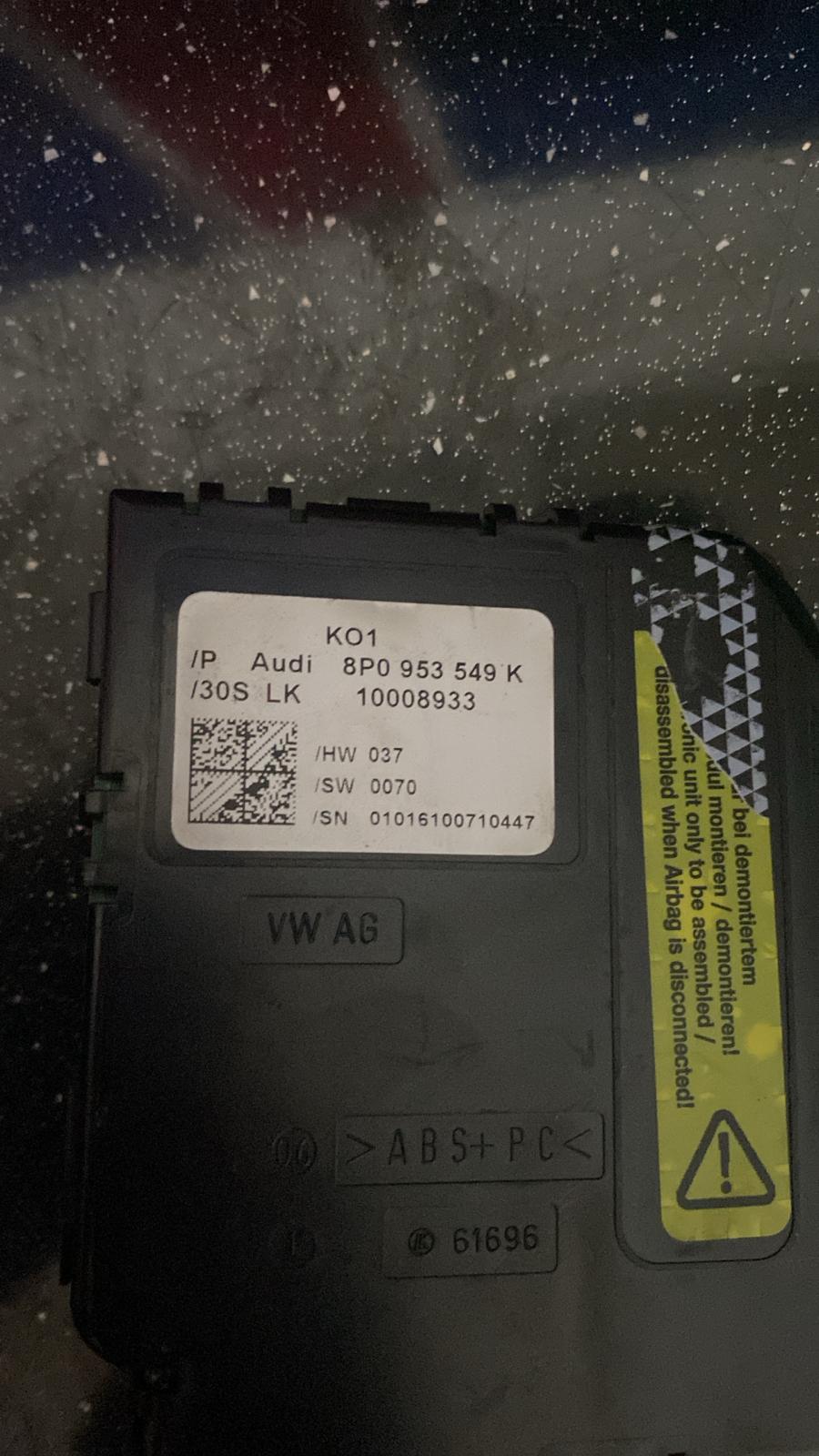 Modul coloana volan Audi A3 8P 2010 8P0953549K 8P0 953 549 K - imagine 2